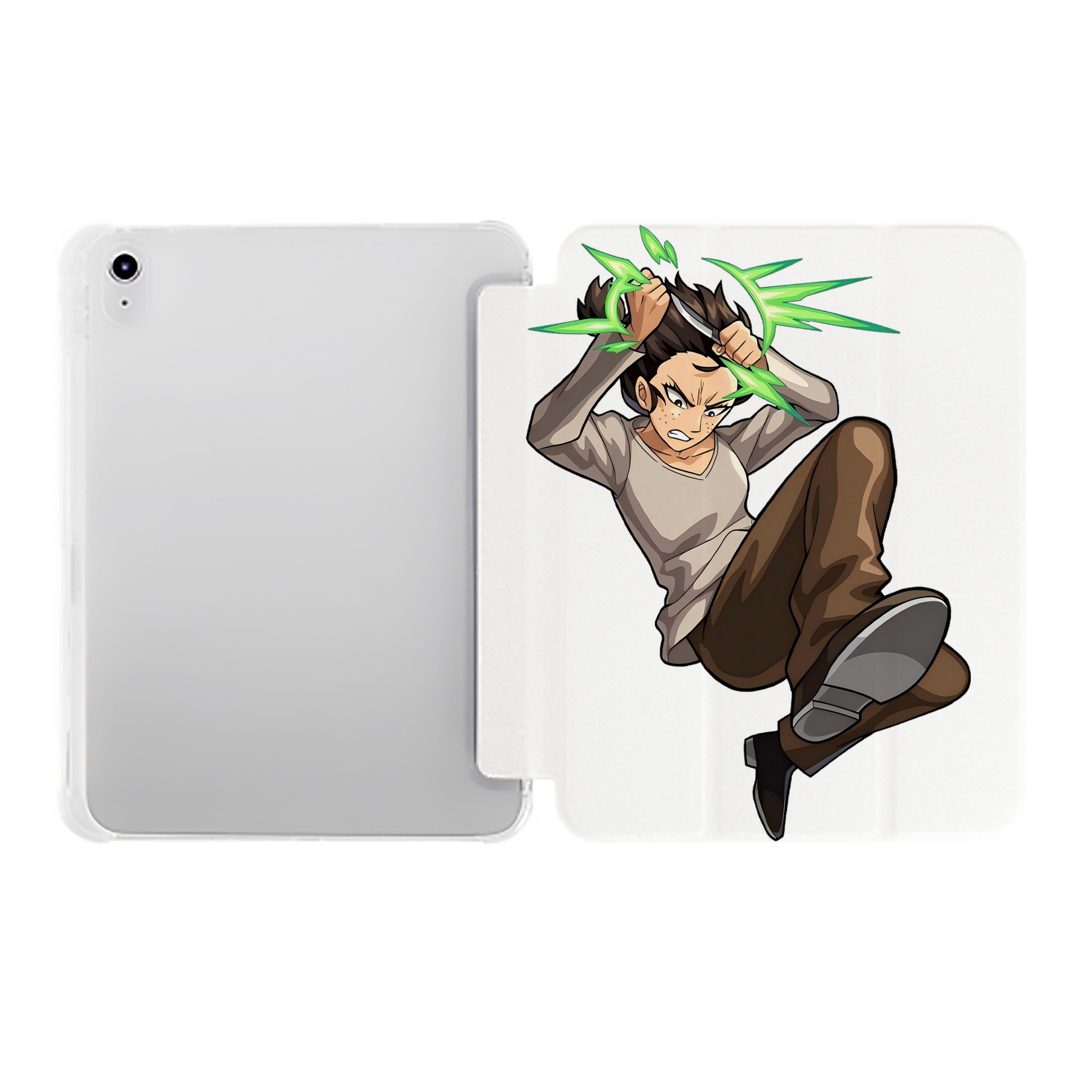 （画像用） 進撃の巨人 Attack on Titan IPad ケース ペン収納付き 三つ折りスタンド PUレザー×シリコン 対応機種9.5/10.5/10.9インチ